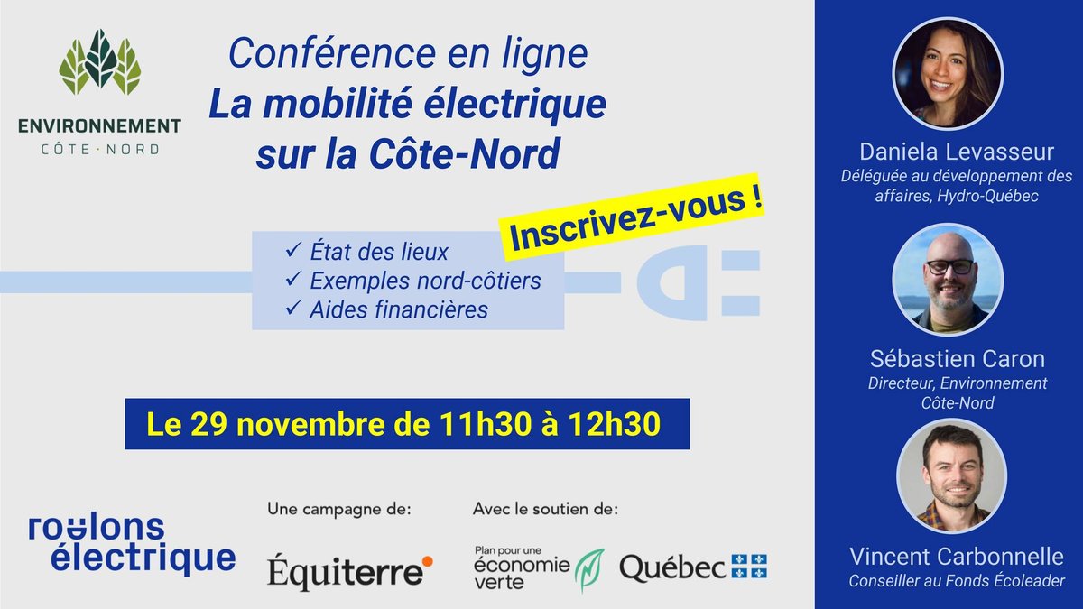 Mobilité électrique sur la Côte-Nord